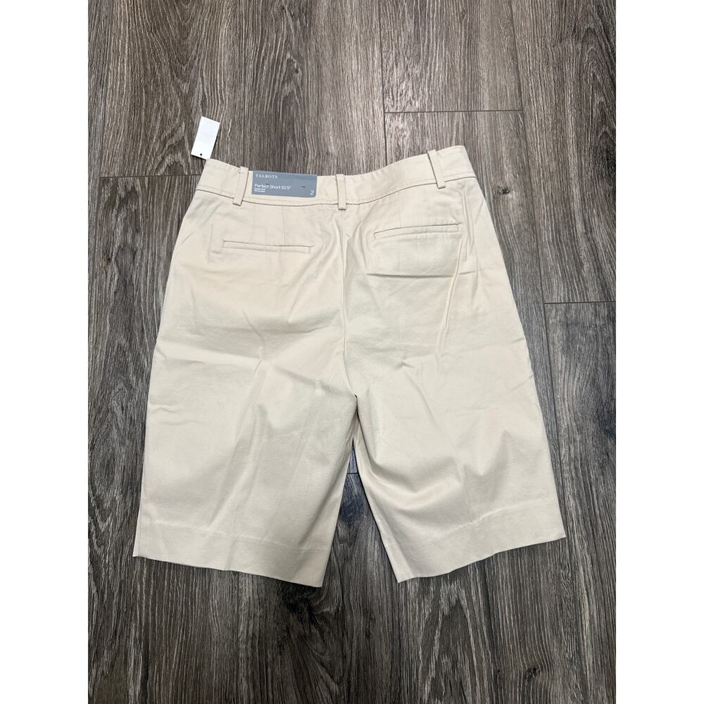 Talbots The Perfect Short Bermuda Size 2 Tan 10.5” Inseam Womens